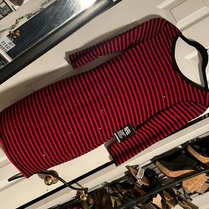 Black sequin and red body con Express dress